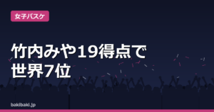竹内みや19得点、U17女子代表がスロベニア破り7位で終了