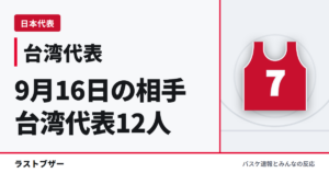 【台湾代表選手まとめ】アジア大会の12人は?陳盈駿・林庭謙・游艾喆・高柏鎧|9月16日、日本と準々決勝